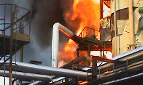 Пожар на Хабаровском нефтезаводе, пятеро пострадали