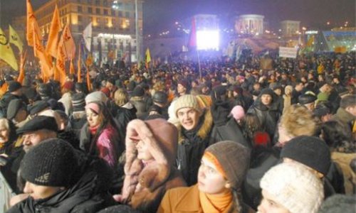 На Майдане отмечали годовщину «оранжевой революции»
