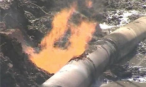 В Саратовской области сегодня загорелся участок магистрального газопровода