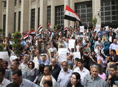 Сирийские власти пресекли беспорядки во время несанкционированных демонстраций в Дамаске
