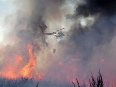 Во время тушения пожаров на востоке Испании произошла авария двух вертолетов