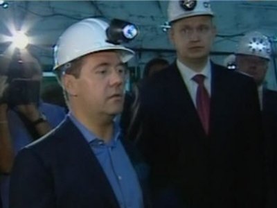 Поезд премьер-министра России Дмитрия Медведева прибыл в Новосибирск