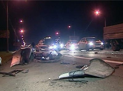 На 31-м километре Калужского шоссе столкнулись 6 машин