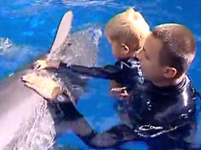В Сочи дельфины лечат больных детей