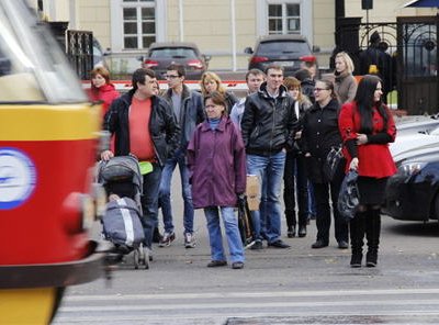 Московские пешеходы нарушают правила дорожного движения чаще водителей