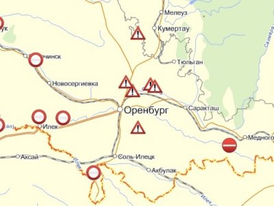 Ситуация на дорогах Оренбургской области на 30 марта
